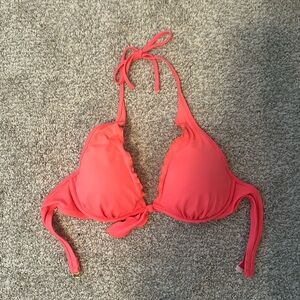 Hot pink halter swim top
